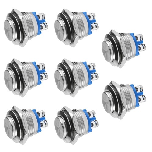 Pcs 16mm bouton poussoir - 8,