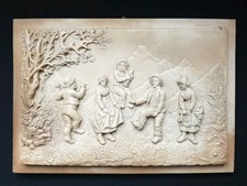 PLAQUE CALCAIRE FOLKLORE