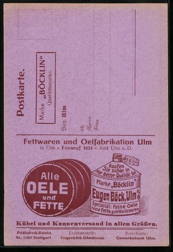 Carte postale ulm - postale, publicité