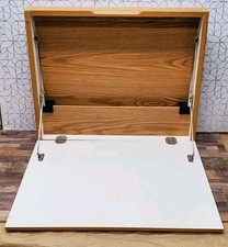 Oak Finish Wall Mount Pull Down Desk/laptop Workstaion Home Office