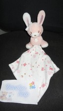 doudou mouchoir lapin blanc