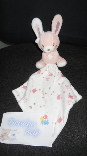 Doudou mouchoir lapin blanc - mouchoir,