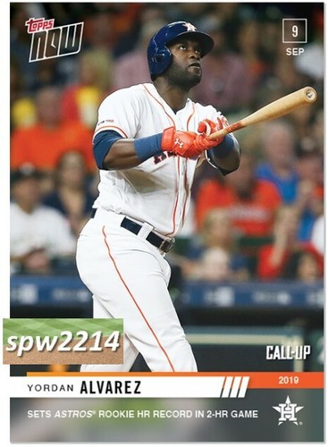 2019 topps now yordan - now, alvarez