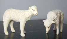 Antique Santons DEVINEAU "2 SHEEP" - Size 5 - 7.5 cm - Good Condition