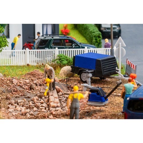Faller worker with compressor