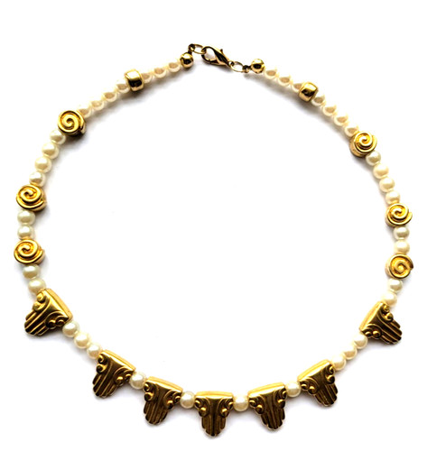 Collier perles blanches - collier,