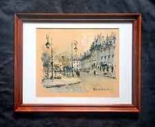 Impressionist watercolor painting signed Rambaud - watercolored PARIS + 4 CD