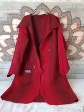 Manteau Laine Bouillie Femme, Ya Qu'à, Rouge, Taille 40