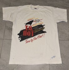 Vtg TQ Hot Tequila White T-Shirt Large Bull Single Stitch Turn Up The Heat