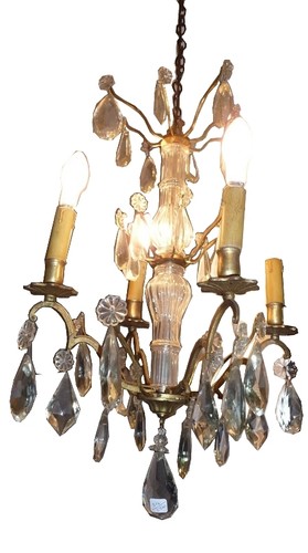 Lustre bronze pampille - lustre, à