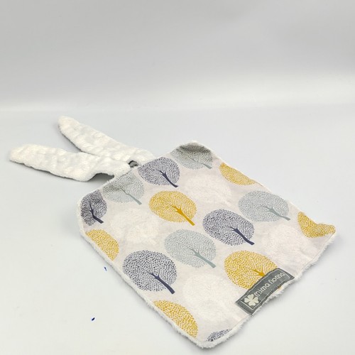 Doudou plat lapin blanc - , arbres