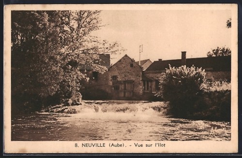 Cpa neuville vue sur îlot - cpa,
