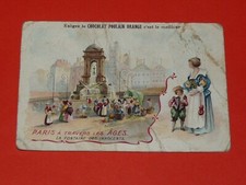 CHROMO 1890-1914 CHOCOLATE POULAIN PARIS THROUGH THE AGES FONTAINE INNOCENTS