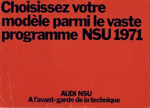 Catalogue brochure nsu gamme - brochure,