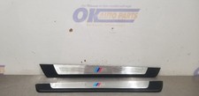 07 BMW Z4 E85 M ROADSTER INTERIOR DOOR SILL SCUFF PLATE TRIM SET PAIR BLACK