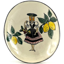 PLATE "La Mentonnaise" ceramic JEAN DE LESPINASSE 50, jdl/vallauris/chin