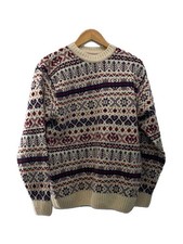 INVERALLAN Sweater (Thick) Size 44 Wool CRM All-Over Print