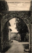 Old postcard Perugia exit through the exterior door (684035)