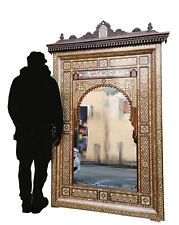 Large Oriental Mirror in Marquetry, 20th Century