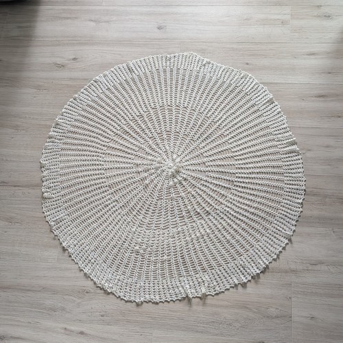Nappe ronde crochet fait main - nappe,