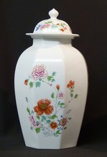AA Limoges RAYNAUD porcelaine fine grand vase balustre 34cm1.8kg chine fleur