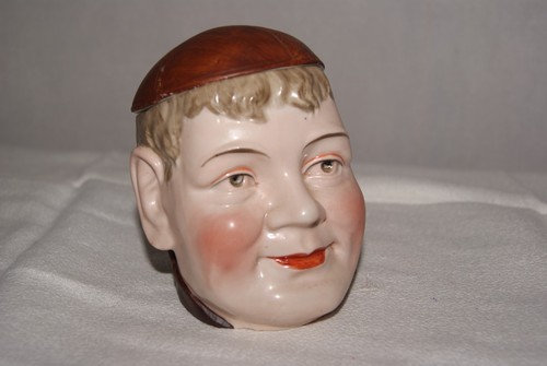 Pot tabac porcelaine tete de - pot,