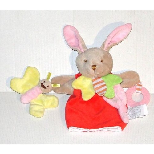 Doudou lapin marionnette avec - doudou,