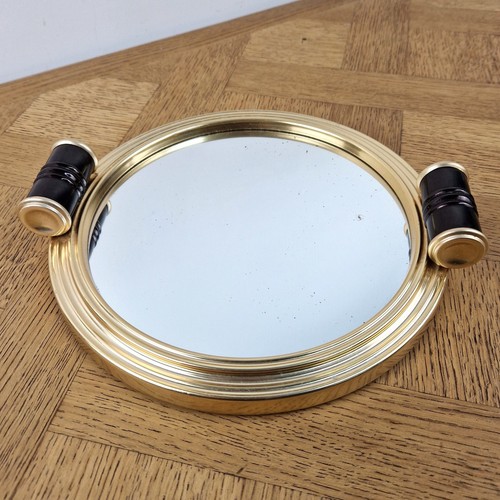 Plateau miroir art - , déco