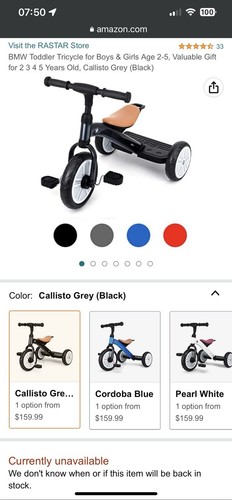 Tricycle enfant bmw neuf - tricycle,