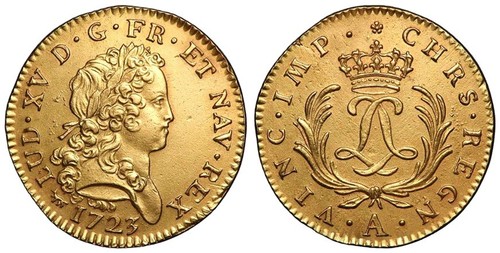 Louis double or - xv,