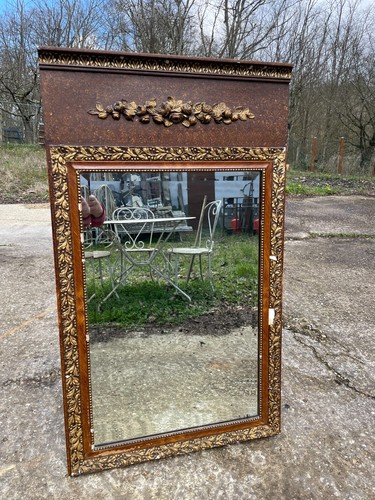 Miroir trumeau bois et - miroir,