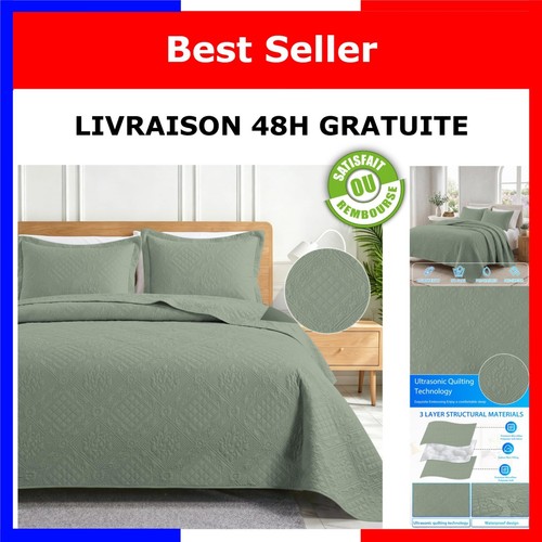 Couvre lit matelassé 180x260 - couvre-lit,