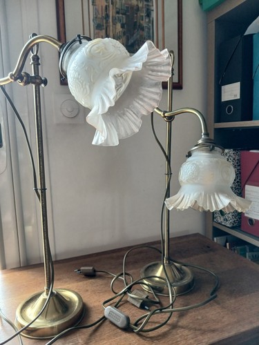 Lampes chevet vintage - de, verre