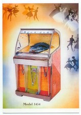 Rock-Ola Model 1454 Jukebox Advertising Postcard