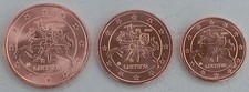 1+2+5 cent coins Lithuania 2015 unz.