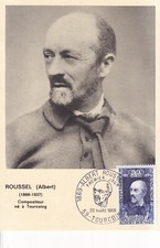 Postcard card 1st day stamp 1969 ALBERT ROUSSEL composer TOURCOING