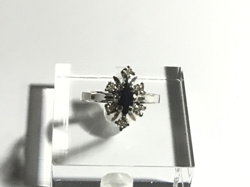 Bague blanc 750 - bague, or
