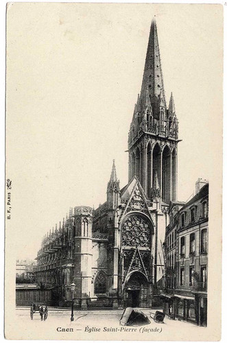 Postal francia caen eglise - postal,