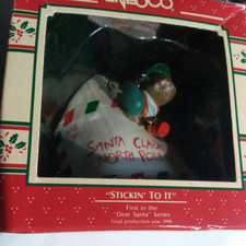 Enesco Treasury Of Christmas “Stickin’ To It” 1989  In Original Box VINTAGE DV78