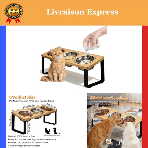Gamelle inclinée pour chat - inclinée,