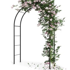 Arc de Jardin Métallique 145x235cm Pergola Treillis Plantes Grimpantes