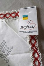 Nappe à broder et ourlée