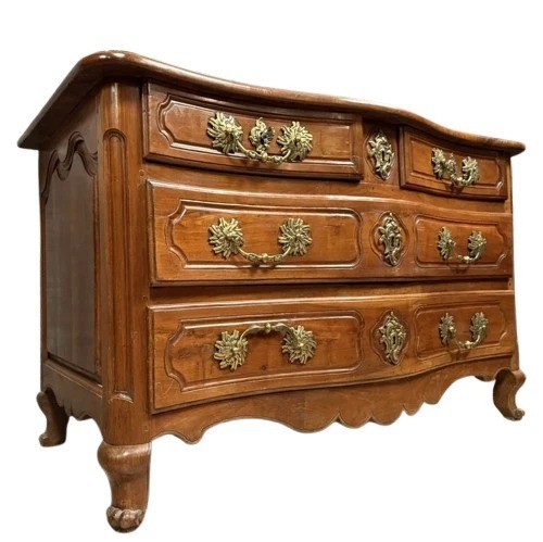 Commode galbée époque - , louis