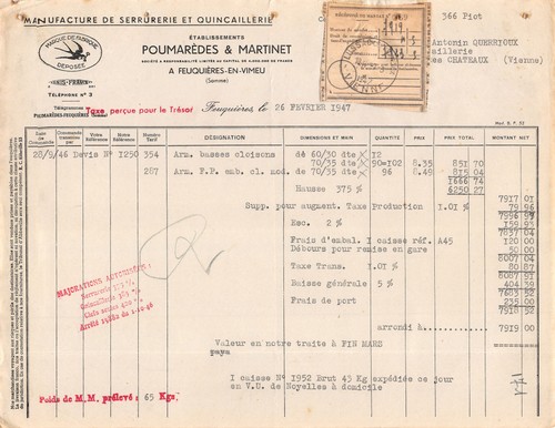 1947 manufacture serrurerie - 1947,
