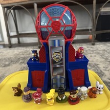 PAW PATROL 11 MICRO MOVERS + MOVIE CITY TOWER Track Rollers Play set