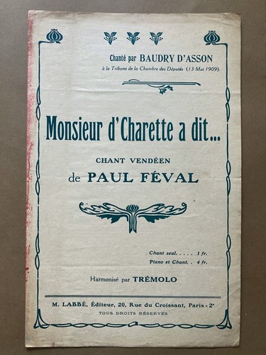 Paul féval partition - paul,