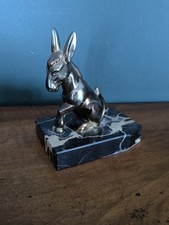 Ancienne Statue Ane Marbre Et