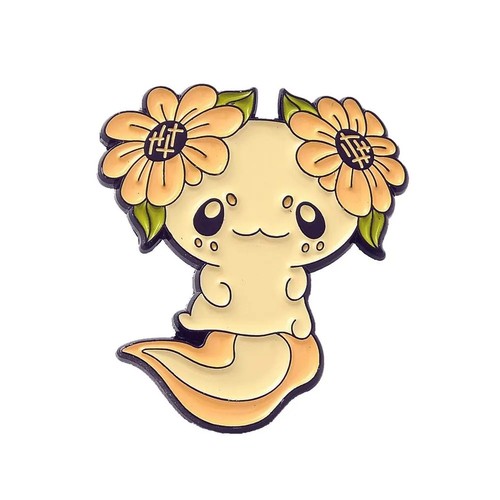 Pin axolotl orangé - pin's,