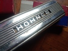 HOHNER ELITE ECHO - HARMONICA DOUBLE métal chrome - MADE IN GERMANY + boîte