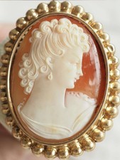 BROCHE ANCIENNE CAMEE PLAQUE